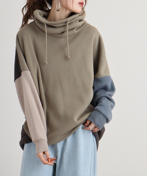 myke パーカー オフタートルドルマンプルオーバー レディース