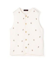 ベスト ジレ CABaN コットンカシミヤ フラワーエンブロイダリー クルーネックベスト メンズ｜ZOZOTOWN Yahoo!店