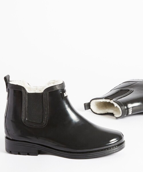 AIGLE ブラック カーヴィル2 サイドゴア レインブーツ 長靴 AIGLE ブラック カーヴィル2 サイドゴア レインブーツ 長靴 AIGLE 長靴