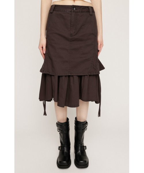 SLY（スライ） スカート L/W WASHED MIDDLE MARMAID SK ローウエスト