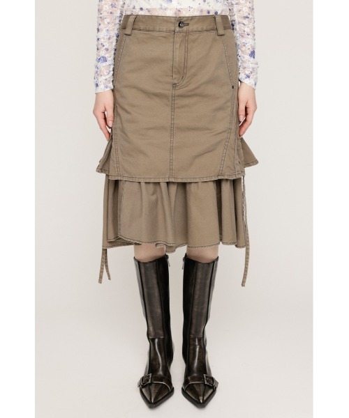 SLY（スライ） スカート L/W WASHED MIDDLE MARMAID SK ローウエスト