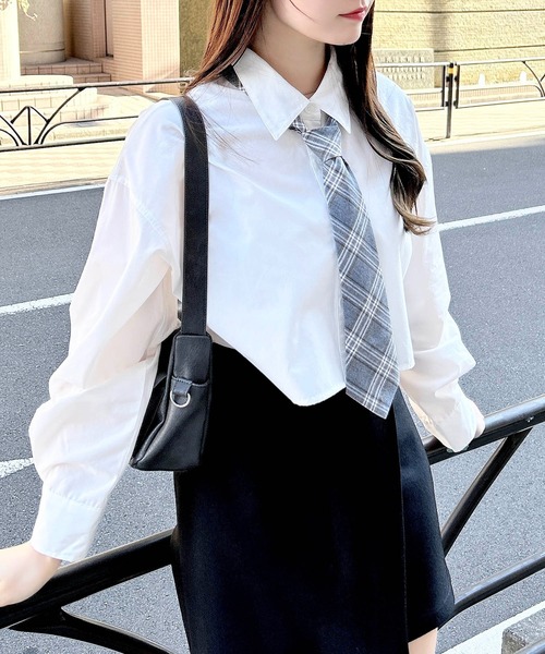 INGNI（イング） ブラウス シャツ ネクタイ付ショートシャツ