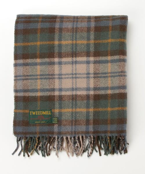 TWEED MILL（ツイードミル） チェック柄ストール - グリーン
