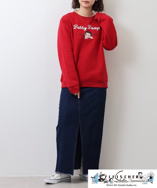 トレーナー スウェット 「Betty Boop(TM) / ベティ ブープ(TM)」裏毛クルーネックスウェット レディース メンズ BETTY BOOP トレーナー スウェット 「Betty Boop(TM) / ベティ