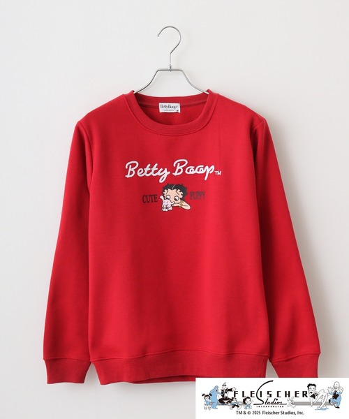トレーナー スウェット 「Betty Boop(TM) / ベティ ブープ(TM)」裏毛クルーネックスウェット レディース メンズ BETTY BOOP トレーナー スウェット 「Betty Boop(TM) / ベティ