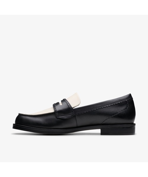Splend Edge ブラックレザー ローファー 23.5 Clarks Splend Edge / スプレンドエッジ （ブラックレザー
