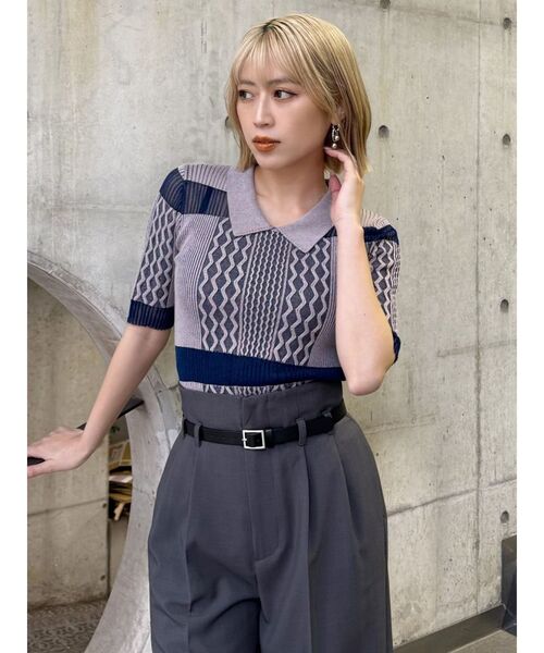 MURUA ニット MURUA（ムルーア） ニット セーター ウェーブニット レディース
