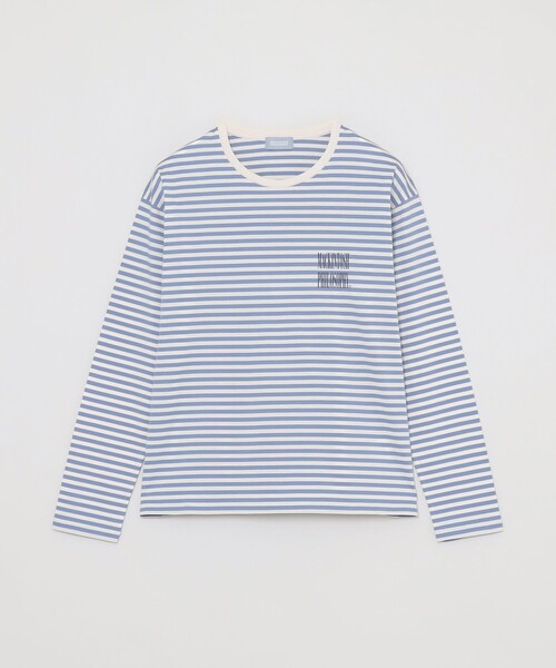 tシャツ GREY LABEL シャープログ ロングスリーブボーダーTシャツ レディース