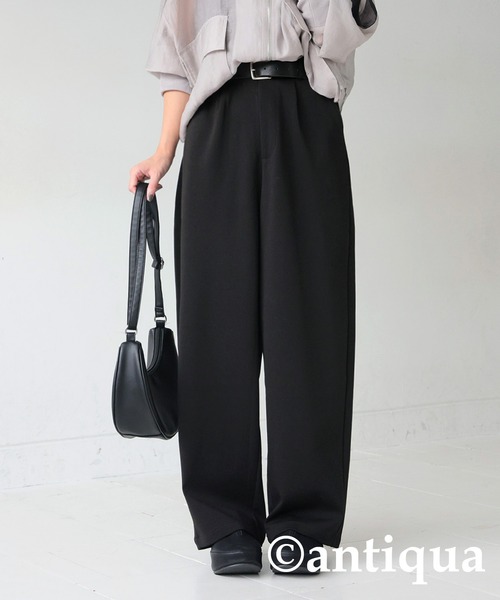 antiqua（アンティカ） パンツ ポンチタックパンツ レディース