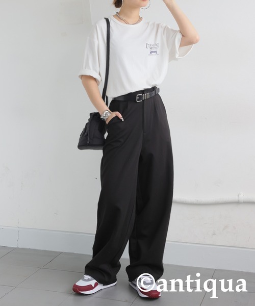 antiqua（アンティカ） パンツ ポンチタックパンツ レディース