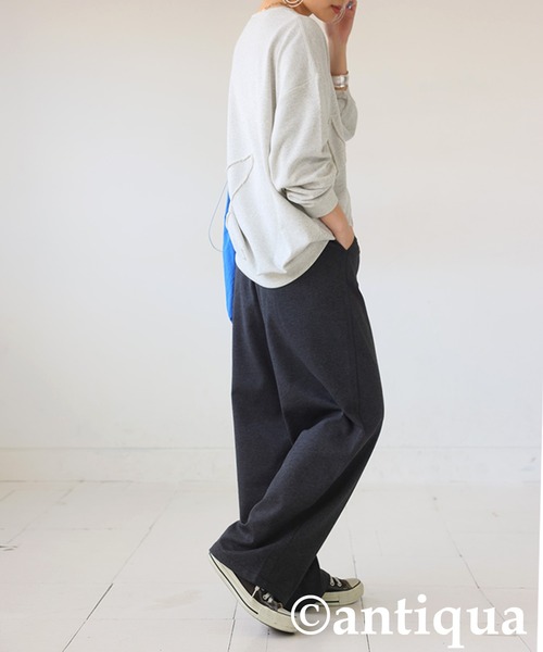antiqua（アンティカ） パンツ ポンチタックパンツ レディース