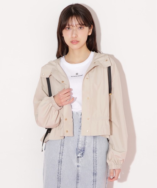 JILL by STUART コート アウター 配色リボンペプラムジャケット