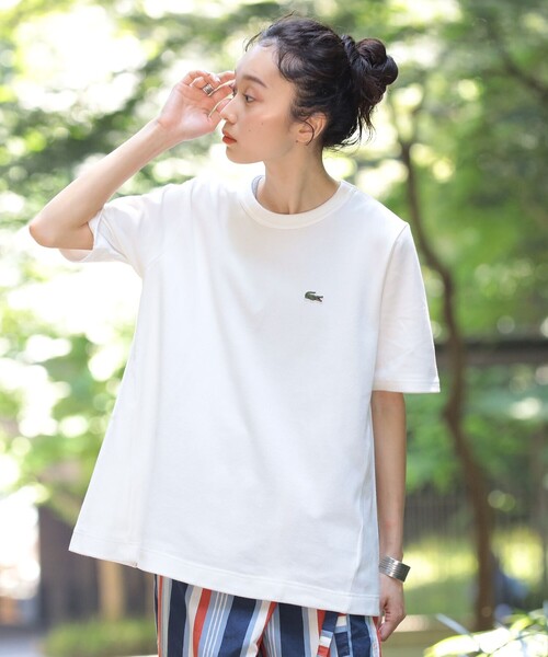 tシャツ 「別注」LACOSTE / ヘビー ピケ Aライン Tシャツ レディース