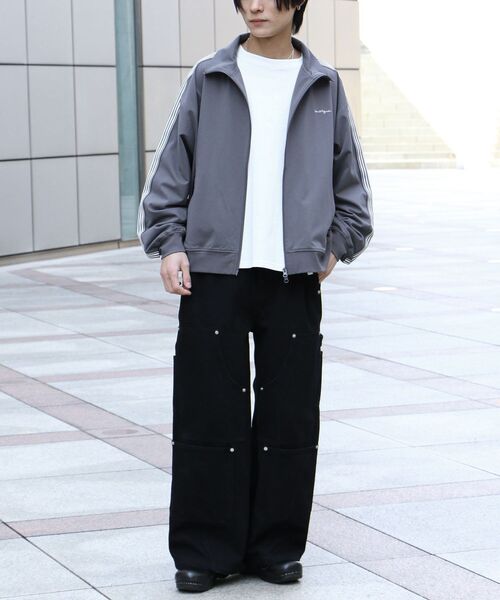 ■美品■匿名配送■ジャージ■トラックジャケット■トラックスーツ ジャージ 「Alfred Alex」ダブルジップアップサイドライン