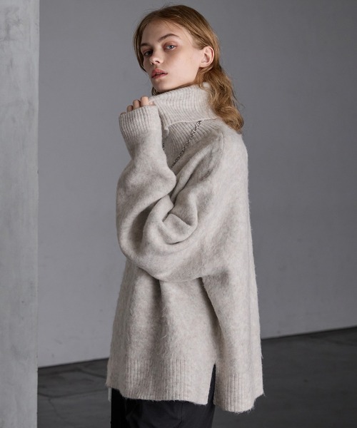 「SERACE」 タートルネックニット L ブラック メンズ_画像3