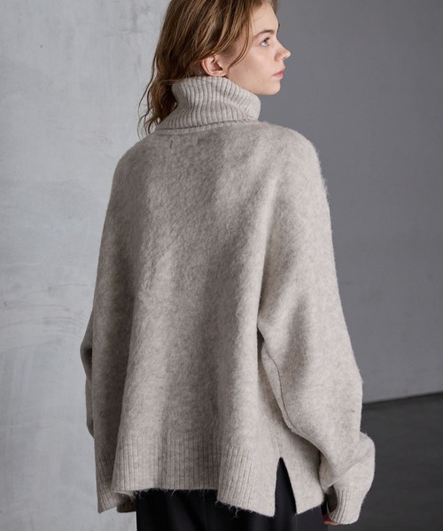 「SERACE」 タートルネックニット L ブラック メンズ_画像4