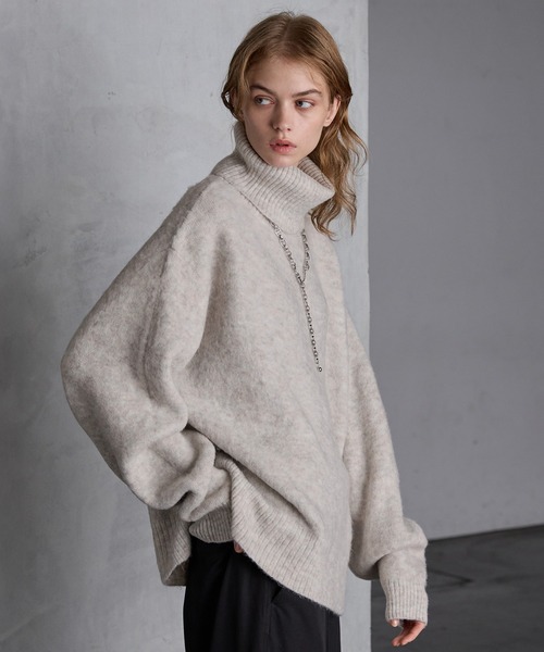 「SERACE」 タートルネックニット L ブラック メンズ_画像5