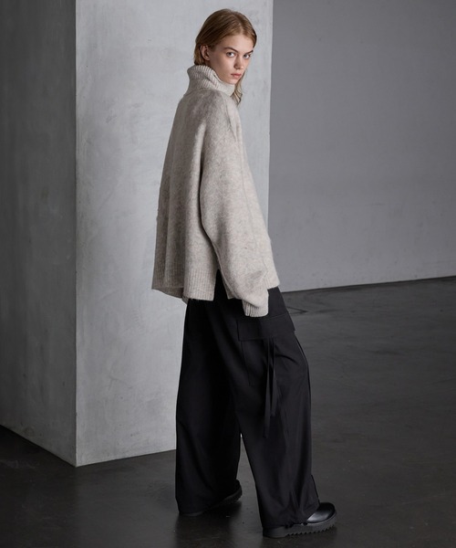 「SERACE」 タートルネックニット L ブラック メンズ_画像9