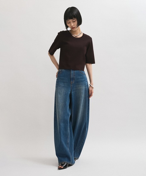 ADAM ET ROPE' tシャツ 「サステナブル」クールタッチニットT