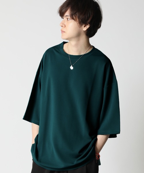 トップス yu ARCADE tシャツ 身にまとうUVケア！梨地素材 クルーネック