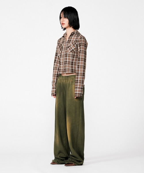 BEEDEN ブラウス シャツ COMPACT ZIP UP CHECK SHIRT レディース 