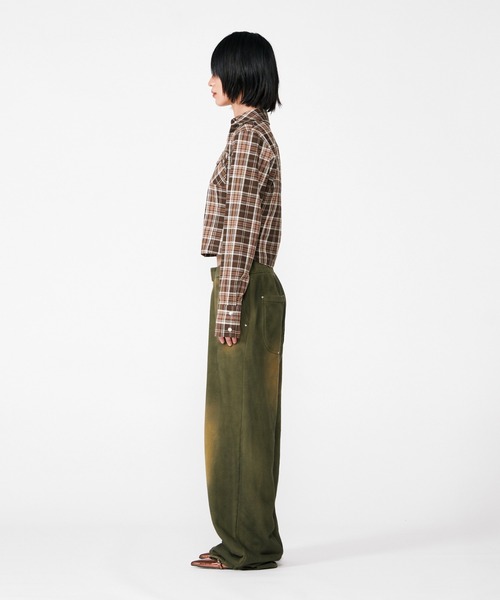 beeden チェックシャツ BEEDEN ブラウス シャツ COMPACT ZIP UP CHECK SHIRT レディース