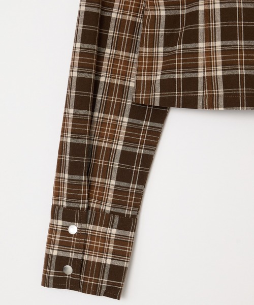 BEEDEN ブラウス シャツ COMPACT ZIP UP CHECK SHIRT レディース