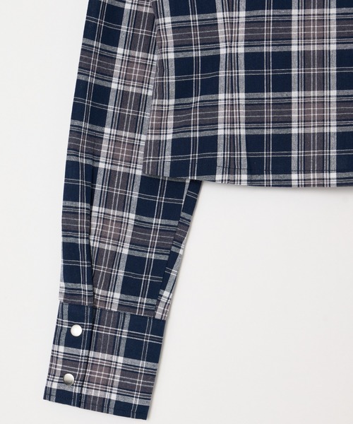 BEEDEN ブラウス シャツ COMPACT ZIP UP CHECK SHIRT レディース