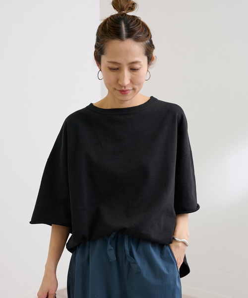 専用FRAMeWORK≪追加≫ トップス FRAMeWORK tシャツ 「追加」ミニ裏毛ハーフスリーブラウンドTee