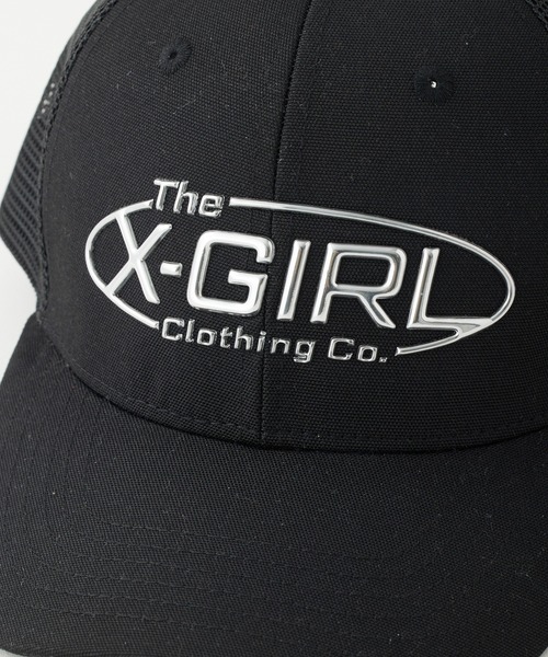 X-girl（エックスガール） キャップ 帽子 METALLIC LOGO 6PANEL MESH