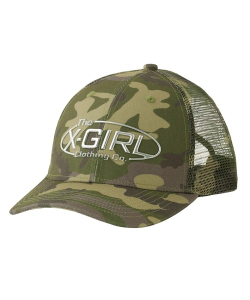 X-girl（エックスガール） キャップ 帽子 METALLIC LOGO 6PANEL MESH