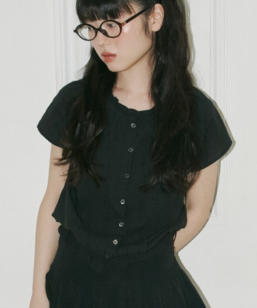 ブラウス シャツ frill line puff blouse / フリルラインパフブラウス レディース GIUNON ブラウス シャツ frill line puff blouse / フリルライン