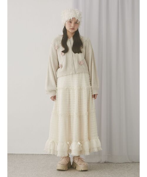 merry jenny（メリージェニー） スカート ribbonチュールギャザー