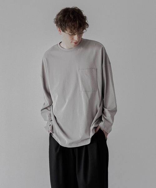 「remer」 長袖Tシャツ LARGE テラコッタ メンズ