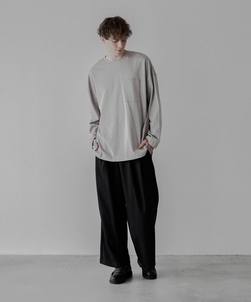 「remer」 長袖Tシャツ LARGE テラコッタ メンズ