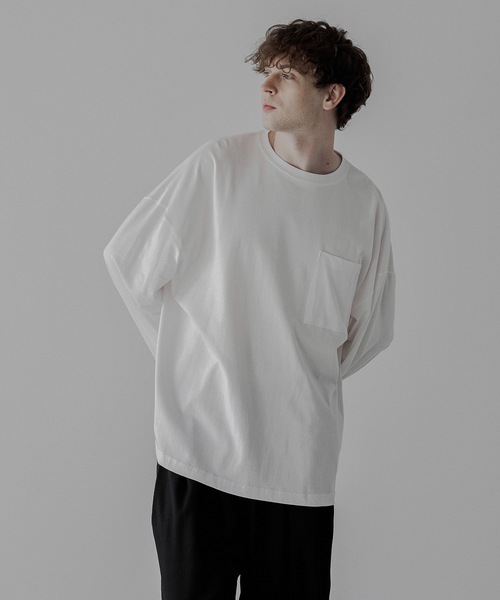 「remer」 長袖Tシャツ LARGE テラコッタ メンズ
