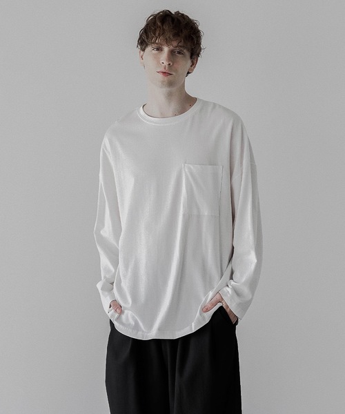 「remer」 長袖Tシャツ LARGE テラコッタ メンズ