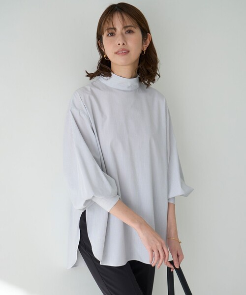 「UNFILO」 長袖チュニック MEDIUM ネイビー レディース