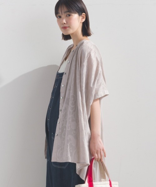 OMNES(オムネス) ブラウス シャツ コットンジャガードワイド OMNES(オムネス) ブラウス シャツ コットンジャガードワイド