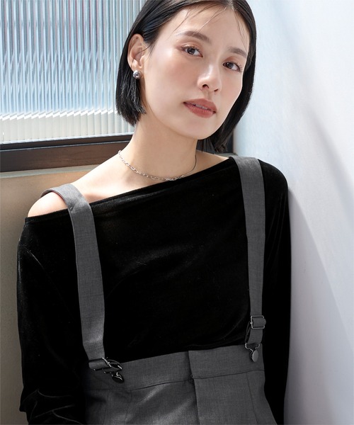 tシャツ 2wayボートネックベロアトップス レディース | ur's | 12