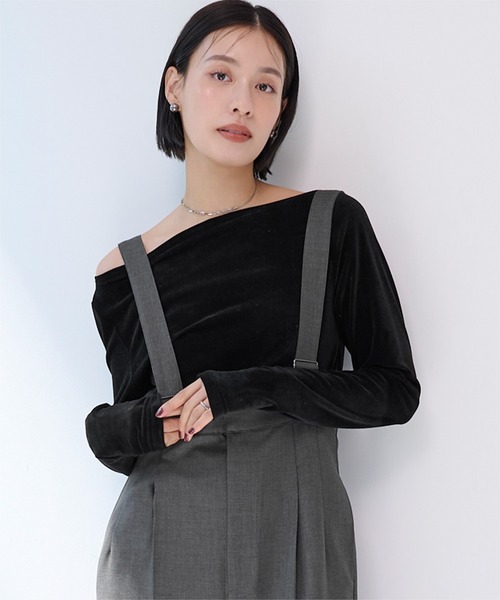 tシャツ 2wayボートネックベロアトップス レディース | ur's | 14