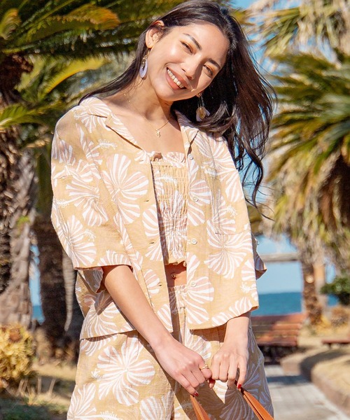 ブラウス シャツ 「Kahiko」SURF＆Palms レイキーシャツ レディース