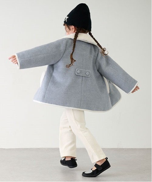 「petit main」 「KIDS」ステンカラーコート 130cm ライトベージュ キッズ_画像3