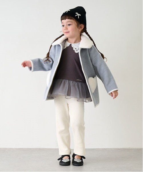 「petit main」 「KIDS」ステンカラーコート 130cm ライトベージュ キッズ_画像4