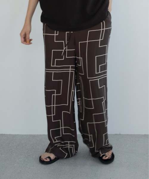 anuke パンツ Geometric Easy Pants レディース : ZOZOTOWN