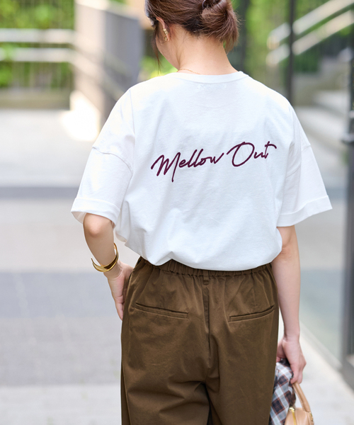 ジャーナルスタンダード 刺繍トップス JOURNAL STANDARD relume tシャツ 「25AW新作」刺繍ロゴハーフ