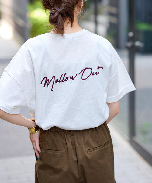 tシャツ 「再入荷！」「25AW新作」さり気ないポイントがお洒落刺繍ロゴハーフスリーブT レディース JOURNAL STANDARD relume tシャツ 「25AW新作」刺繍ロゴハーフ