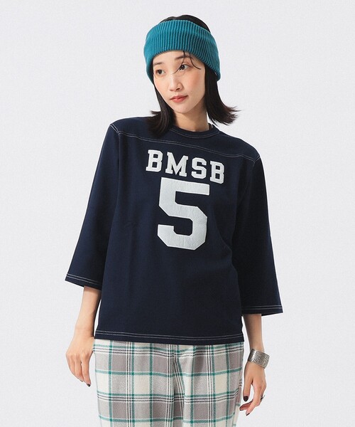 BEAMS BOY（ビームス ボーイ） tシャツ テンジク フットボール 3/4 T