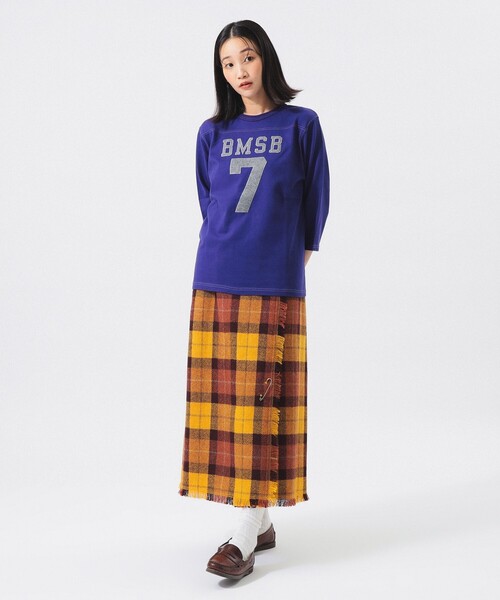 BEAMS BOY（ビームス ボーイ） tシャツ テンジク フットボール 3/4 T