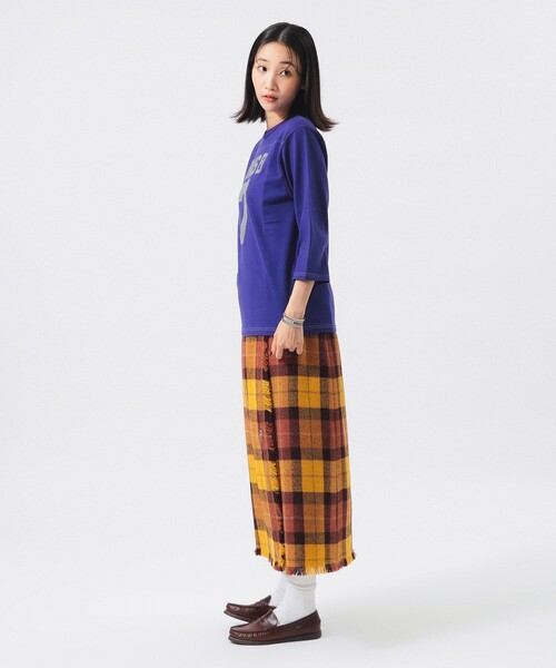 BEAMS BOY（ビームス ボーイ） tシャツ テンジク フットボール 3/4 T